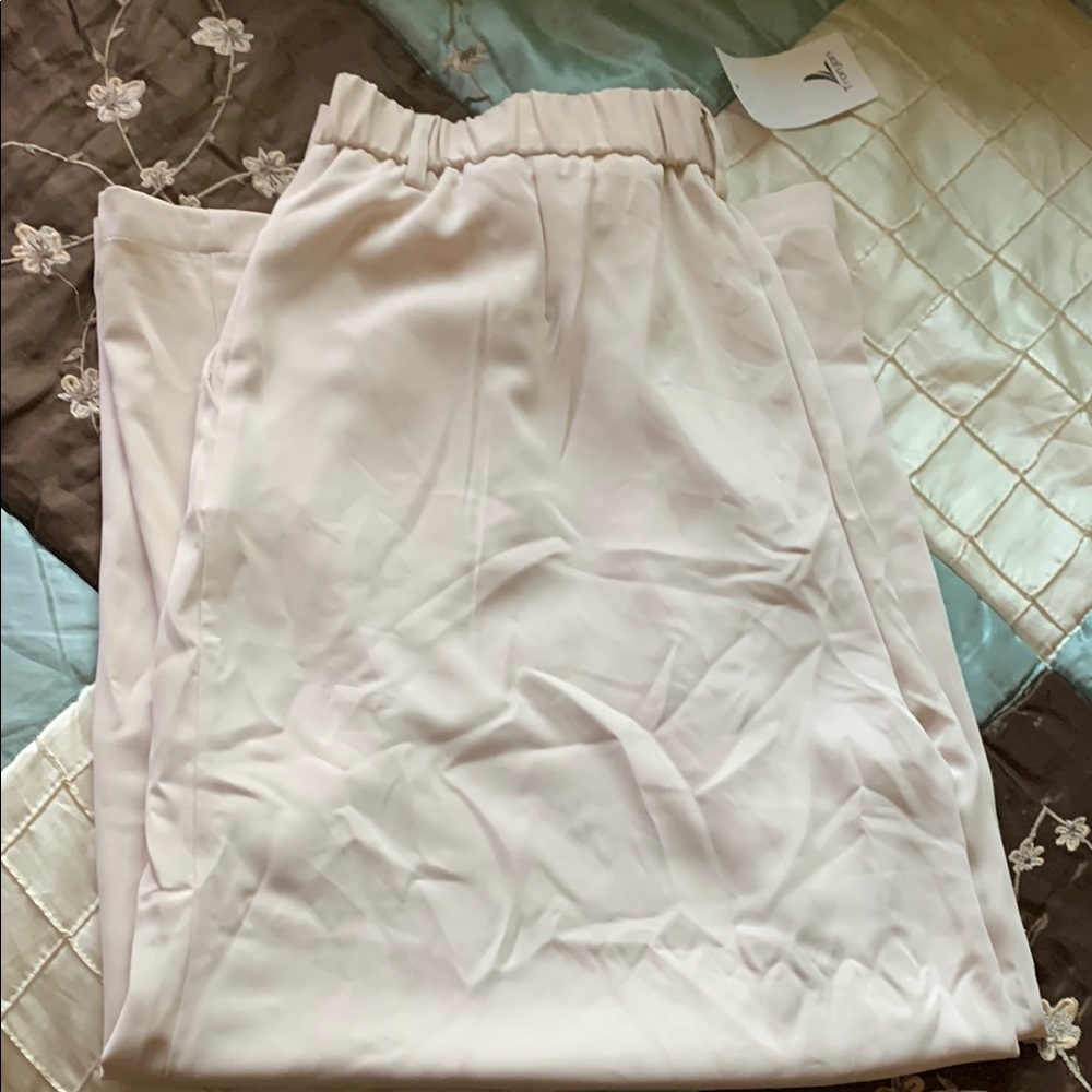 Chic Cream Wide Leg Pants